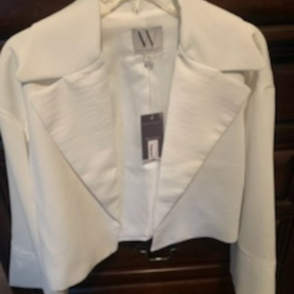 short white dress jacket - size XS - NWT